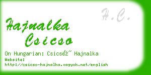 hajnalka csicso business card